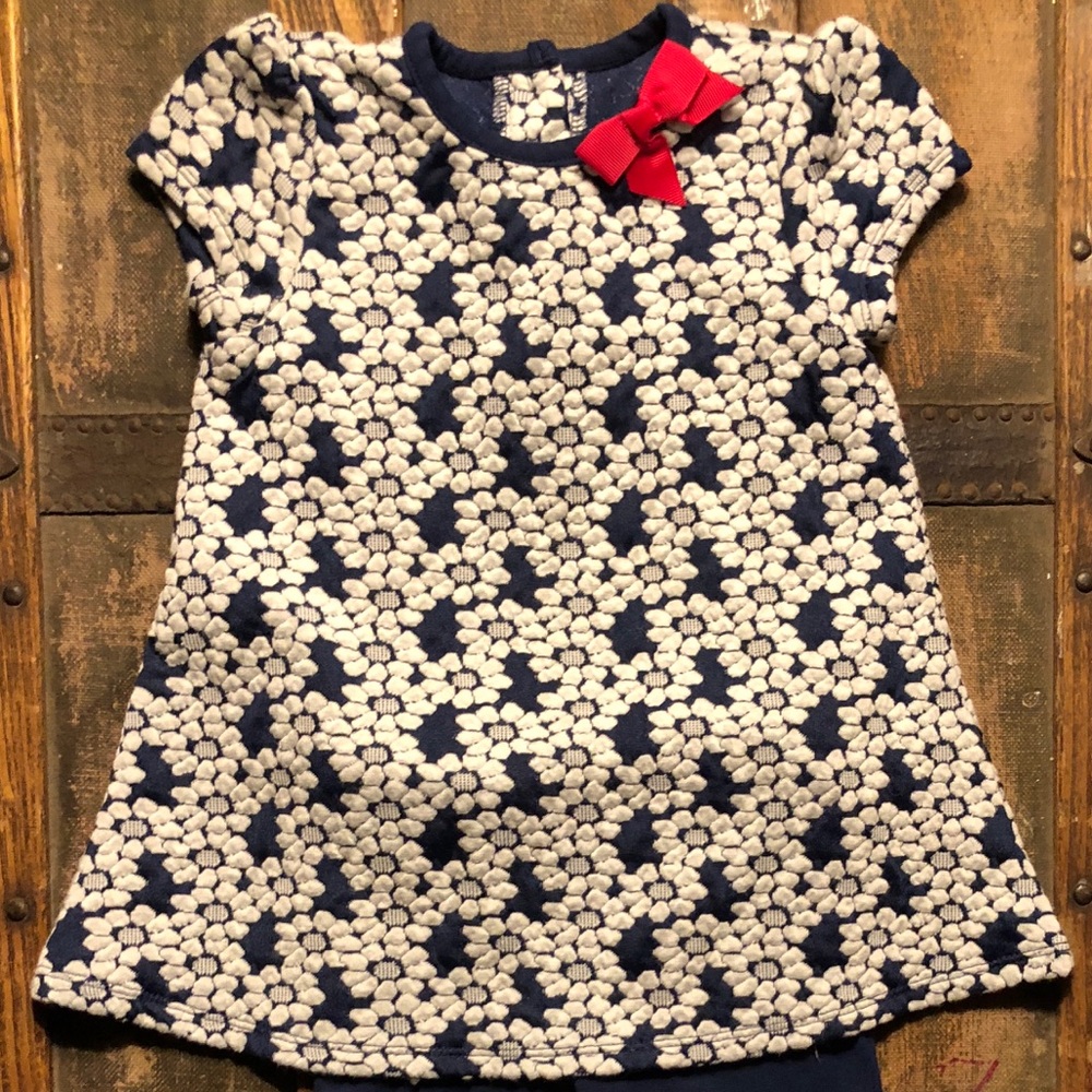 Little Me Floral Dress & Leggings Outfit